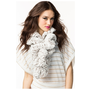 Two Tone Ivory Fur Scarf