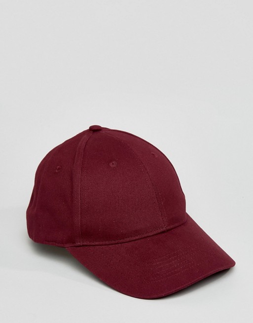  Baseball Cap In Burgundy