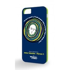 Whatever It Takes WUS-IP5-GJV01 Premium Gel Shell for iPhone 5 - Retail Packaging - James Valentine-Maroon 5 Blue
