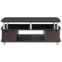 Altra Furniture Carson Coffee Table with Storage, Cherry and Black Finish