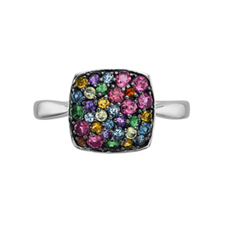 Fred Meyer Jewelers | Multi-Gemstone Square Fashion Ring