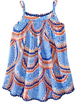 Printed Crochet-Trim Sundre...