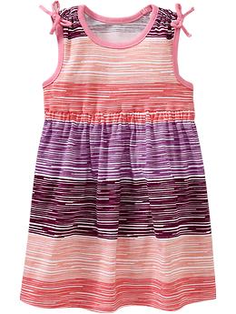 Striped Jersey Tie-Shoulder...