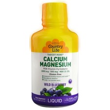 Country Life Calcium Magnesium Wild Blueberry -- 16 fl oz