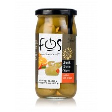 Chalkidiki green olives stuffed with Orange "Fos" 215g