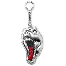 Dinosaur Metallic Leather Key Fob