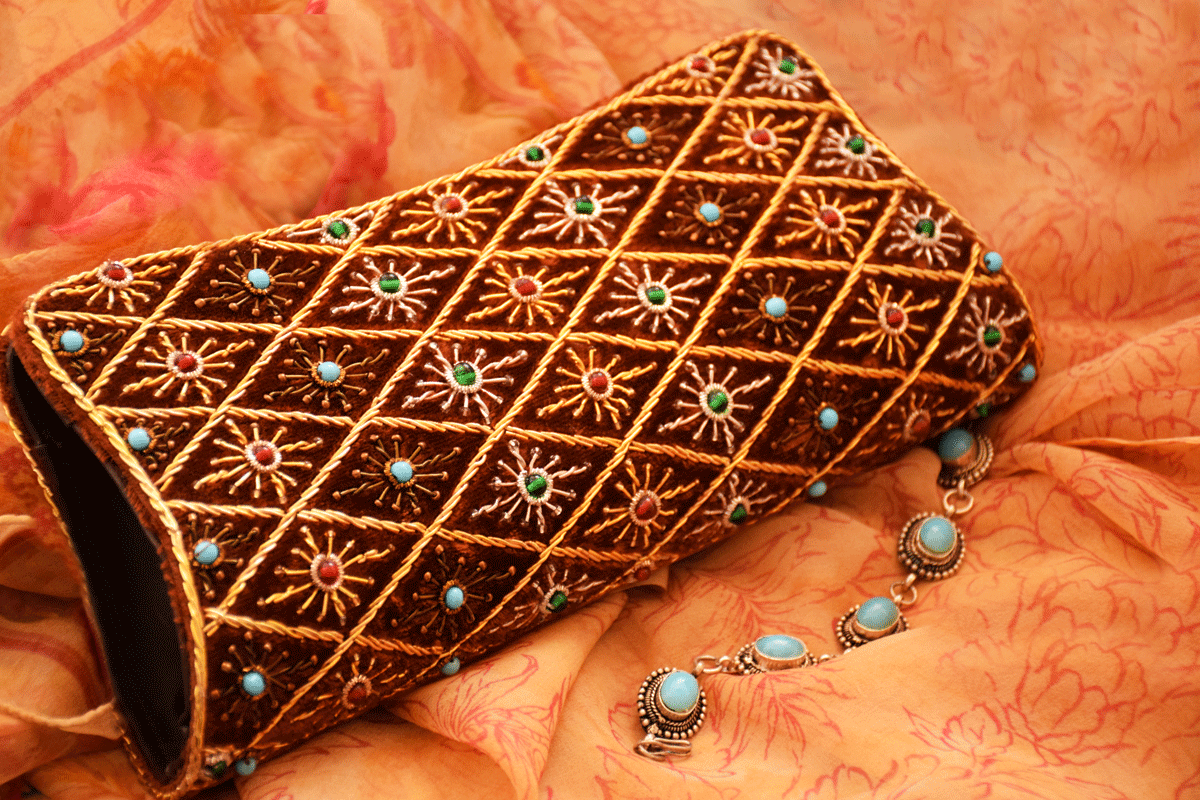 Dark Champagne Embroidery C...