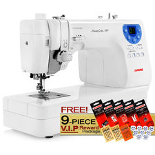Janome Memory Craft 6300P Computerized Sewing Machine w/ FREE! 9-Piece V.I.P Reward Package and FREE! Next-Day Shipping