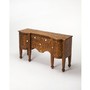 BUTLER CHEVRIER WOOD & BONE INLAY CONSOLE CHEST