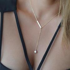Crystal necklace-Gold plated