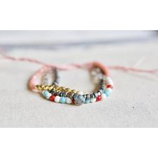 Multi-Colors Beaded Braided Bracelet