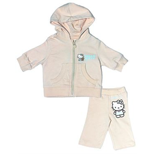 Hello Kitty 2 Piece 100% Organic Cotton Hoodie and Pants Set