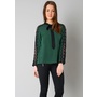 Buy Green Lace Insert Pussy Bow Blouse From FabAlley.com