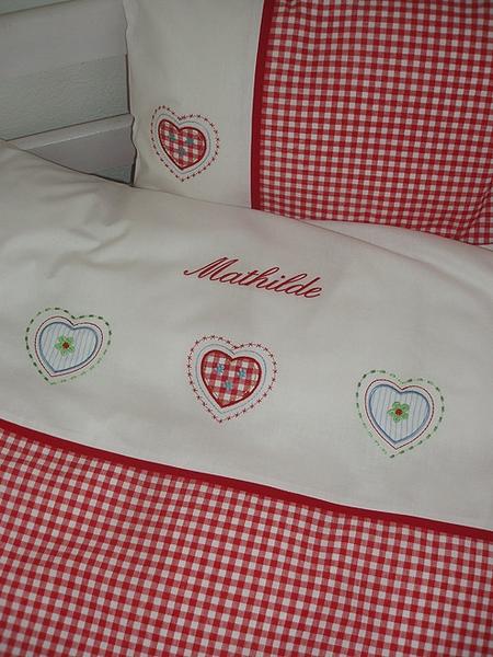 Baby bedding with name, gir...