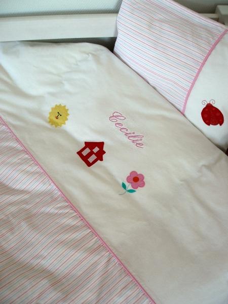 Baby bedding with name, Gir...