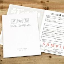 Birth Certificate Embossed Presentation Holder - PetitePeople, Christmas