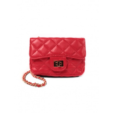 Red Quilted Chain Purse by God Save LA 