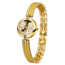 שעון יד מוזהב עדין לאישה