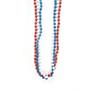 ~ 12 ~ Red, White and Blue Bead Necklaces ~ 33 Plastic Beads ~ New ~ 4th of July, Patriotic Party Favors