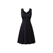 Herou Women Summer Beach Casual Flared Midi Tank Dress