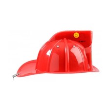 Jr. Firefighter Helmet, Red, w/Siren & Light, Adj Youth Size