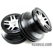 Traxxas TRA6872 Wheels Sct Split-Spoke Chrome Black Beadlock Slash 4x4