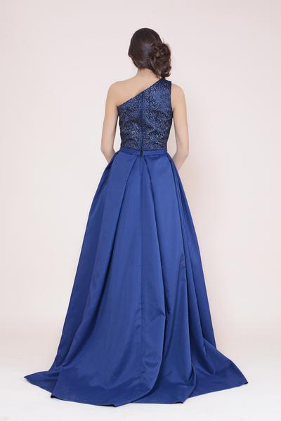 Dark royal blue long cockta...