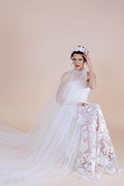 Strapless wedding gown