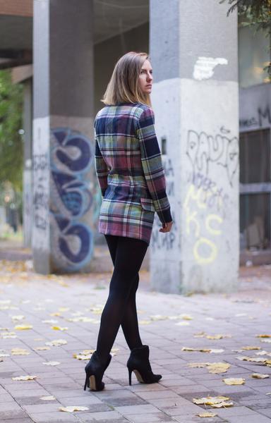 Bastet Noir Plaid blazer dr...
