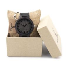 Bobo Bird Bamboo w/ Leather Strap Watch