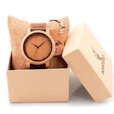 Bobo Bird Bamboo Watch w/ Leather Cowhide Strap