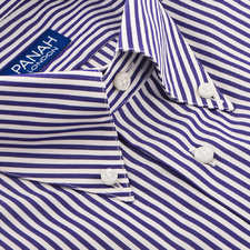 Navy Stripe Luxury Button Down Shirt | Panah London