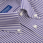 Navy Stripe Luxury Button Down Shirt | Panah London
