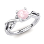 Rose Quartz 585 White Gold ...