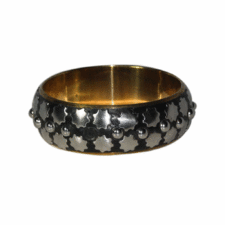 Silver And Black Bracelet - Zarood -  Quality Fashion from the Heart of India