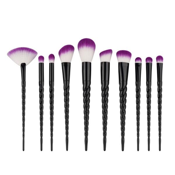 10 PIECE BLACK UNICORN BRUS...