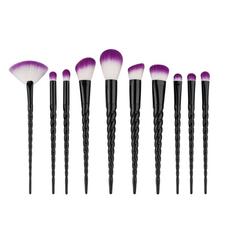 10 PIECE BLACK UNICORN BRUSH SET