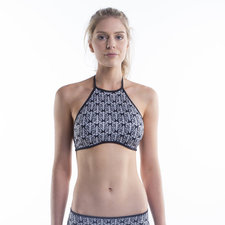 REVERSIBLE APRON TOP - Leaves/Pebble Print