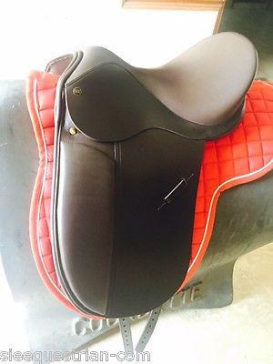 Dressage brown leather sadd...