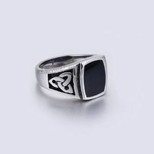 KNOT SQUARE ENAMEL RING FOR MEN- EXCLUSIVE & FAST