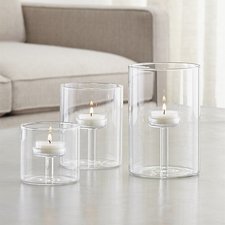 Elsa Glass Tea Light Candle Holders
