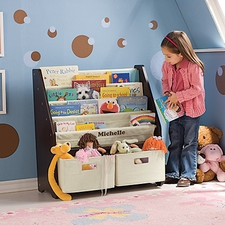 Kids' Sling Bookshelf with Storage Bins by One Step Ahead