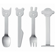 Children's 4 Piece Animal Friends Flatware Set by Gense