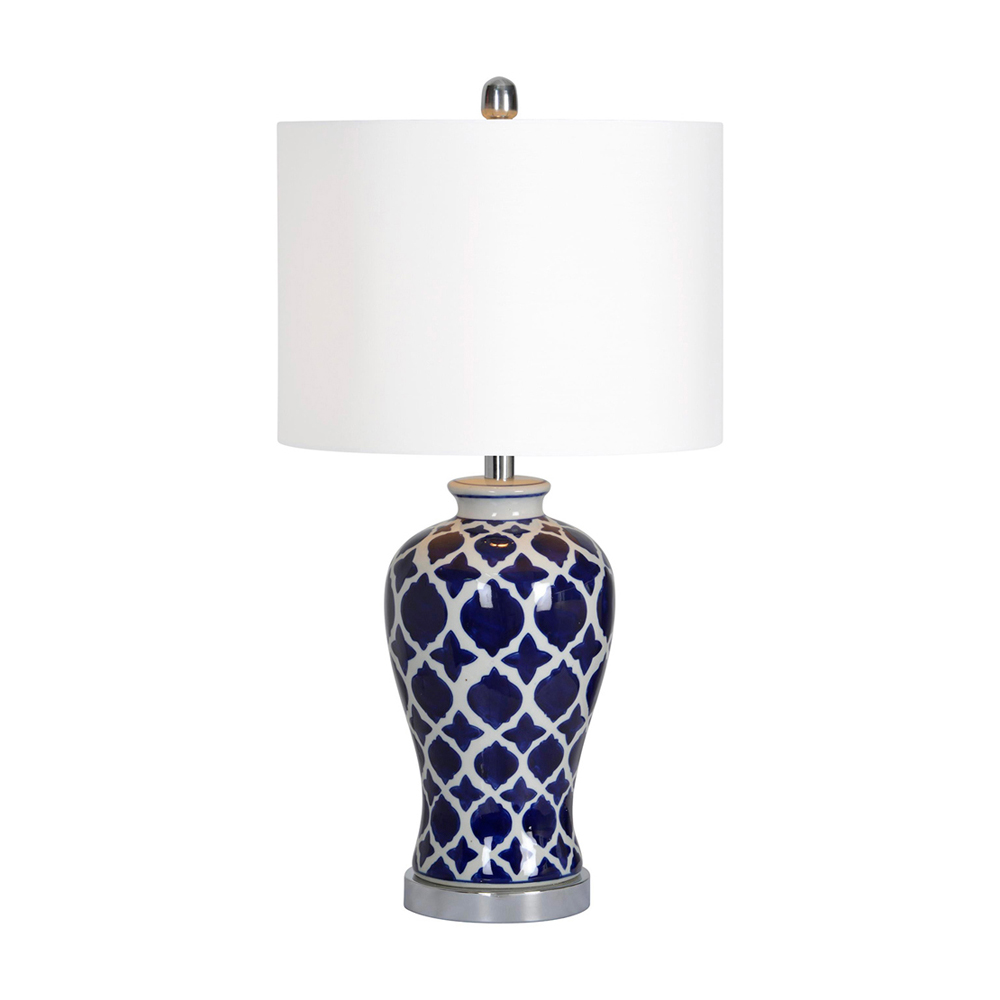 Blue and White Modern Moroc...