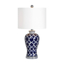 Blue and White Modern Moroccan Design Table Lamp