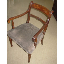 Georgian Mahogany Open Armchair