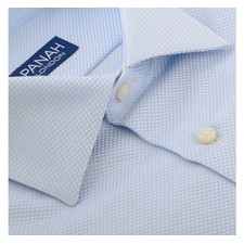 Blue Luxury Basket Weave Shirt Panah London