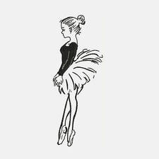 Ballerina Dancing Machine Embroidery Designs - Instant Download Filled Stitches Design 146