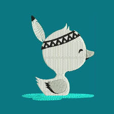 Cute Duck - Little Brave Machine Embroidery Designs - Decorative Instant Download Filled Stitches Design 106