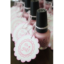 Baby shower favor-nail polish!  How cute!!